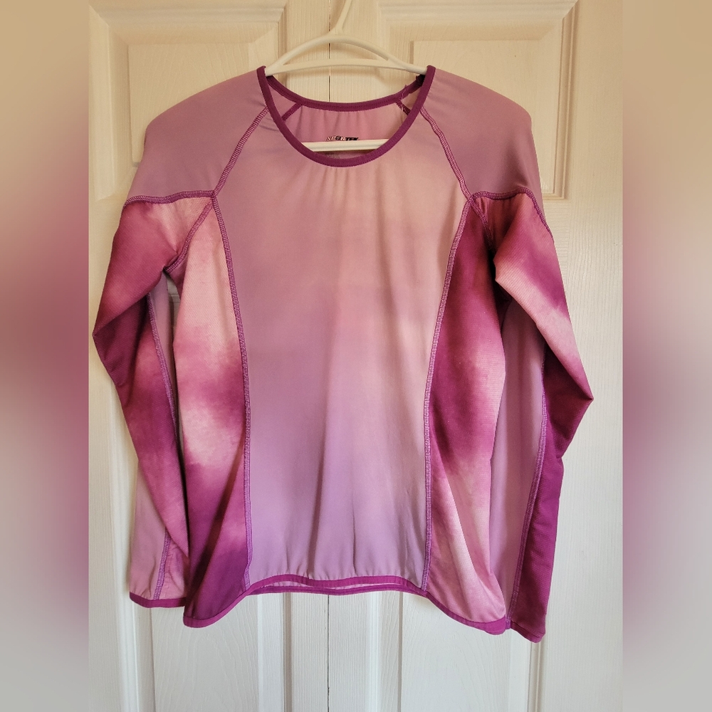 Sport-Tek Women's Pink/Purple Gradient Long Sleeve Jersey  Size Medium